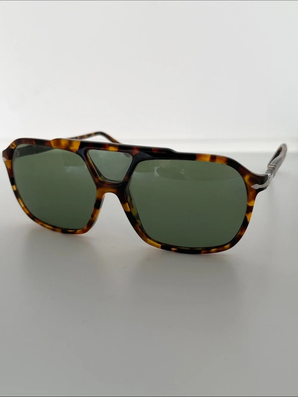 Persol PO3223S Madreterra Tortoise Sunglasses - Polarized Green 59mm 1052/P1